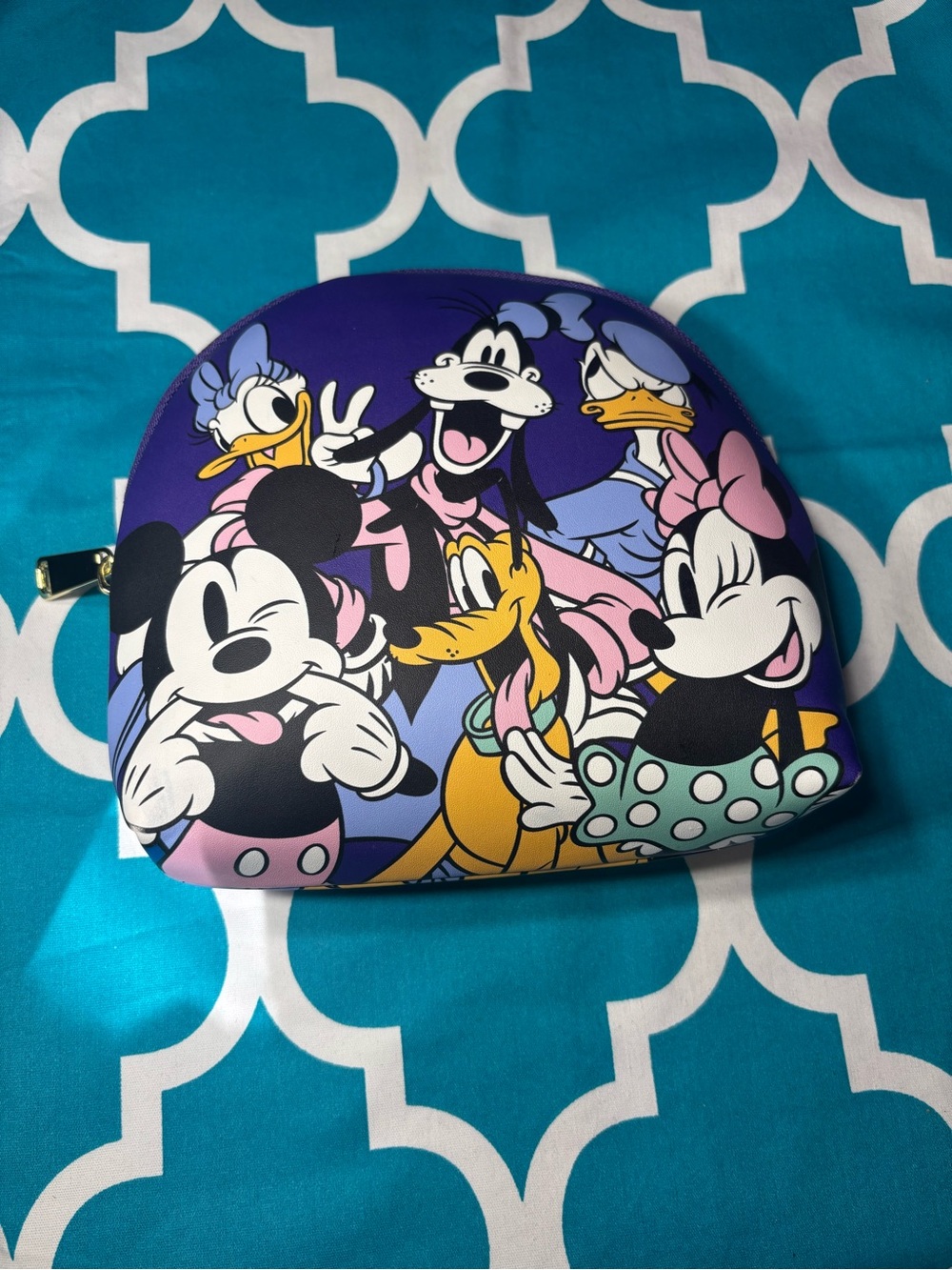 New Disney Purple Character Cosmetic Pouch Makeup Bag - Picture 1 of 6